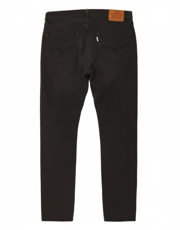 Levi's Herre 512 Slim Fit tilspidsede jeans W33 L32 sort bomuld