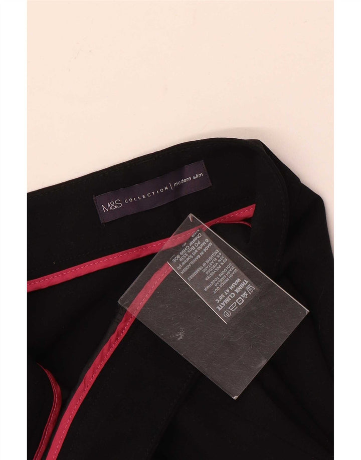 Marks & Spencer Dame Moderne Slim Suit Bukser UK 12 Medium W32 L29 Sort