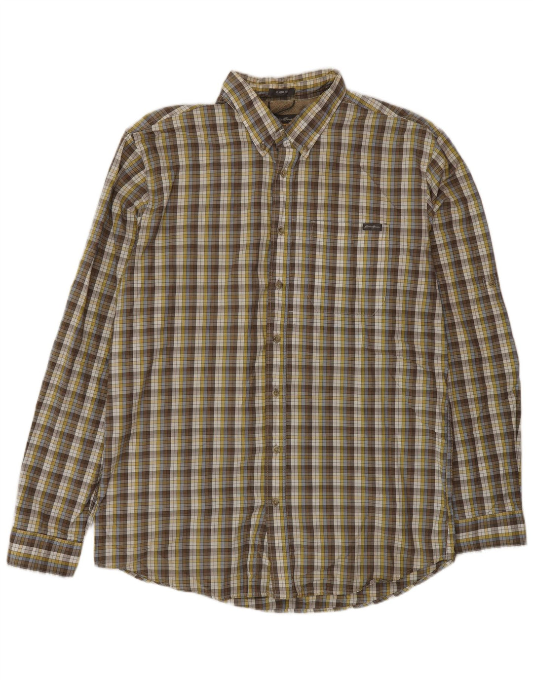 Eddie Bauer Herre høj Classic Fit Flanelskjorte Stor flerfarvet ternet