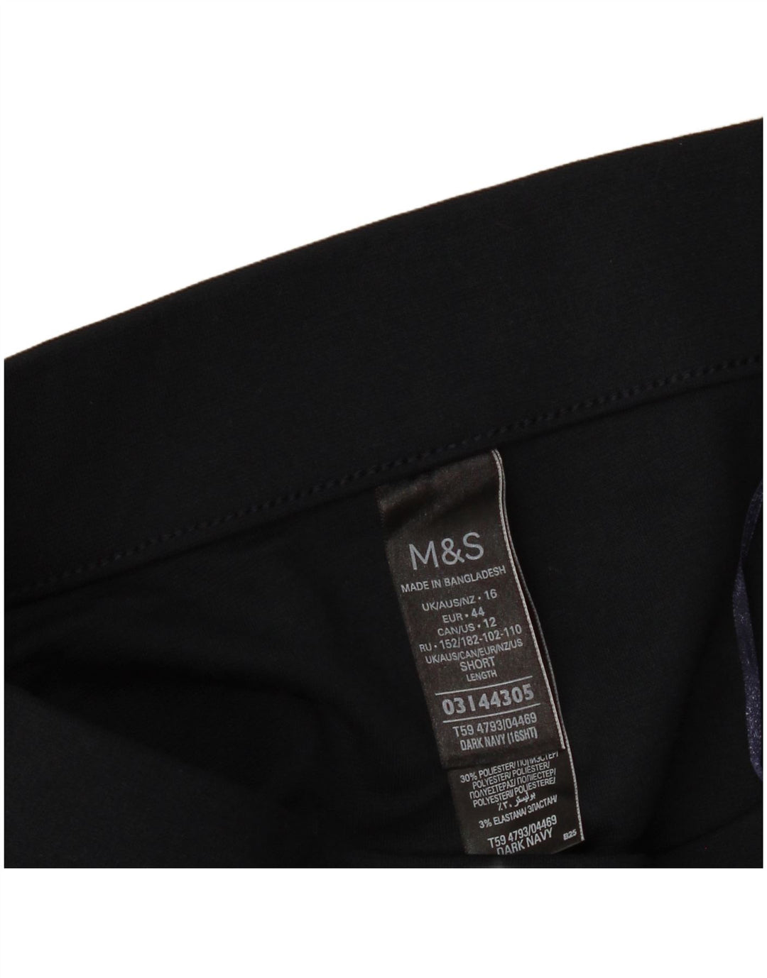 Marks & Spencer Dame træningsdragt Bukser UK 16 Large Navy Blue Viscose