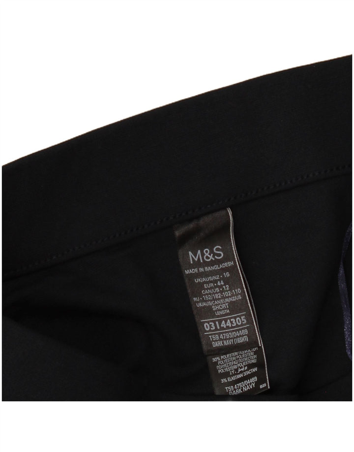 Marks & Spencer Dame træningsdragt Bukser UK 16 Large Navy Blue Viscose