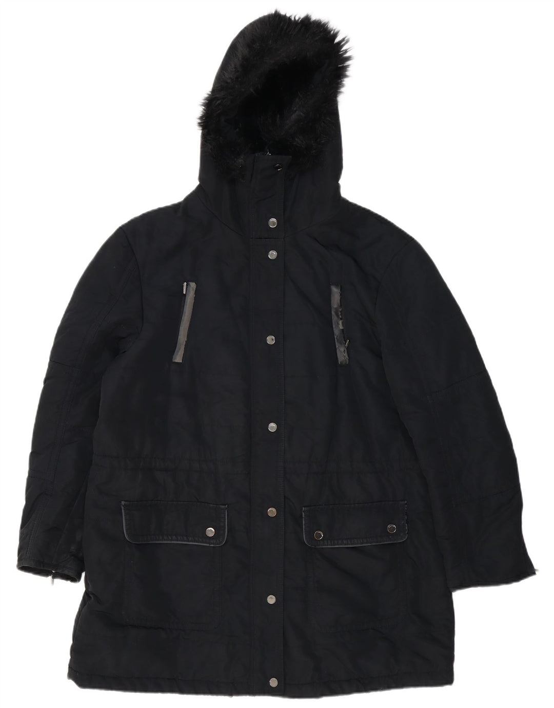 Marks & Spencer Dame Autograph Hooded Parka Jacket UK 18 XL Sort