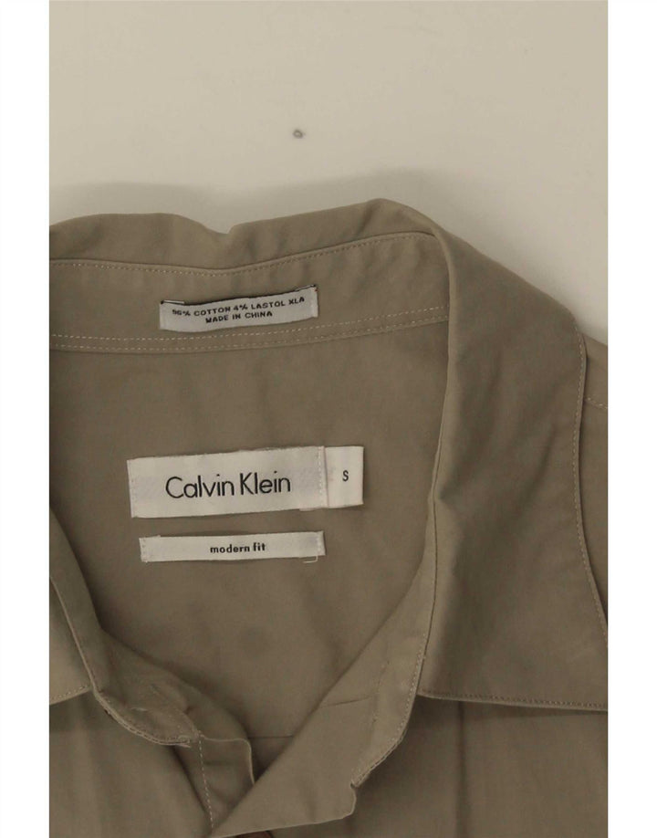Calvin Klein Herre Modern Fit Skjorte Lille Khaki Bomuld