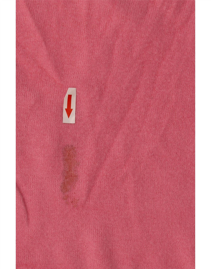 Marks & Spencer Dame V-hals sweater UK 14 Medium Pink Akryl