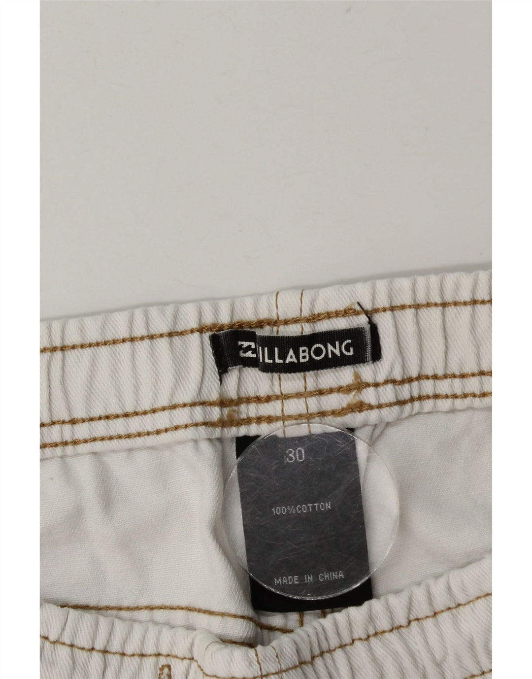 Billabong Womens Distressed Denim Shorts W30 Medium White Bomuld