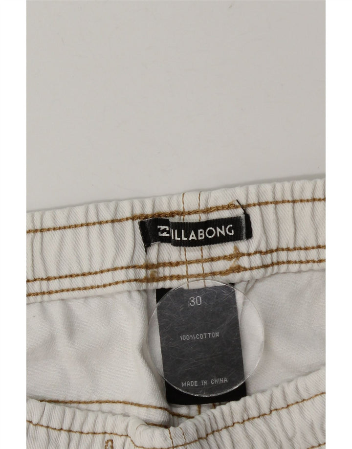 Billabong Womens Distressed Denim Shorts W30 Medium White Bomuld