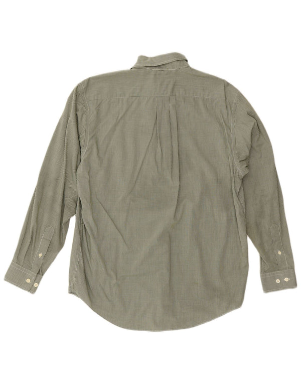 Eddie Bauer Herreskjorte Medium Green Gingham Cotton Classic