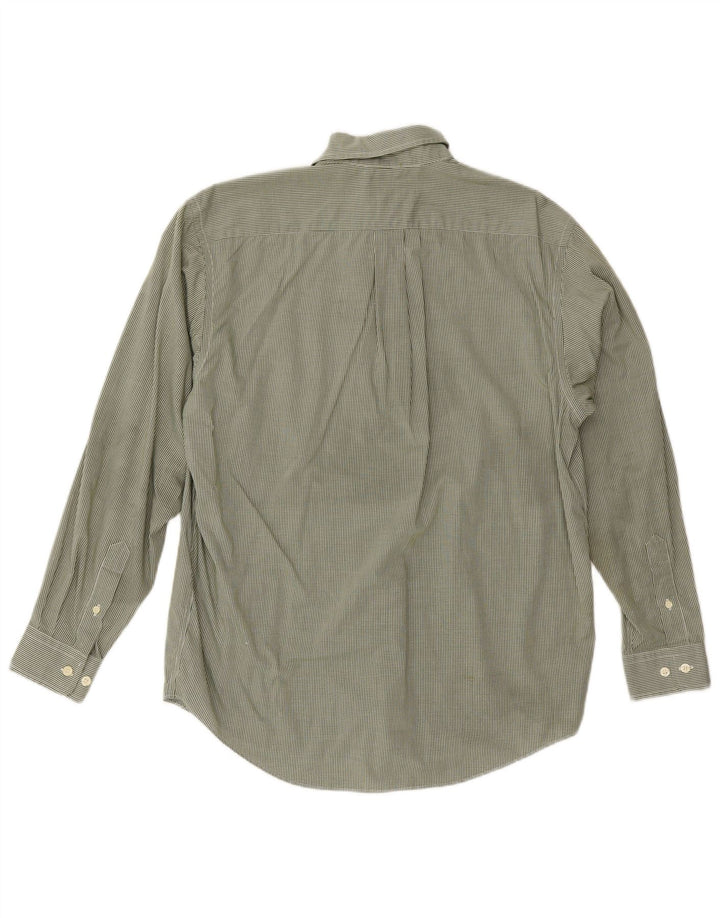 Eddie Bauer Herreskjorte Medium Green Gingham Cotton Classic