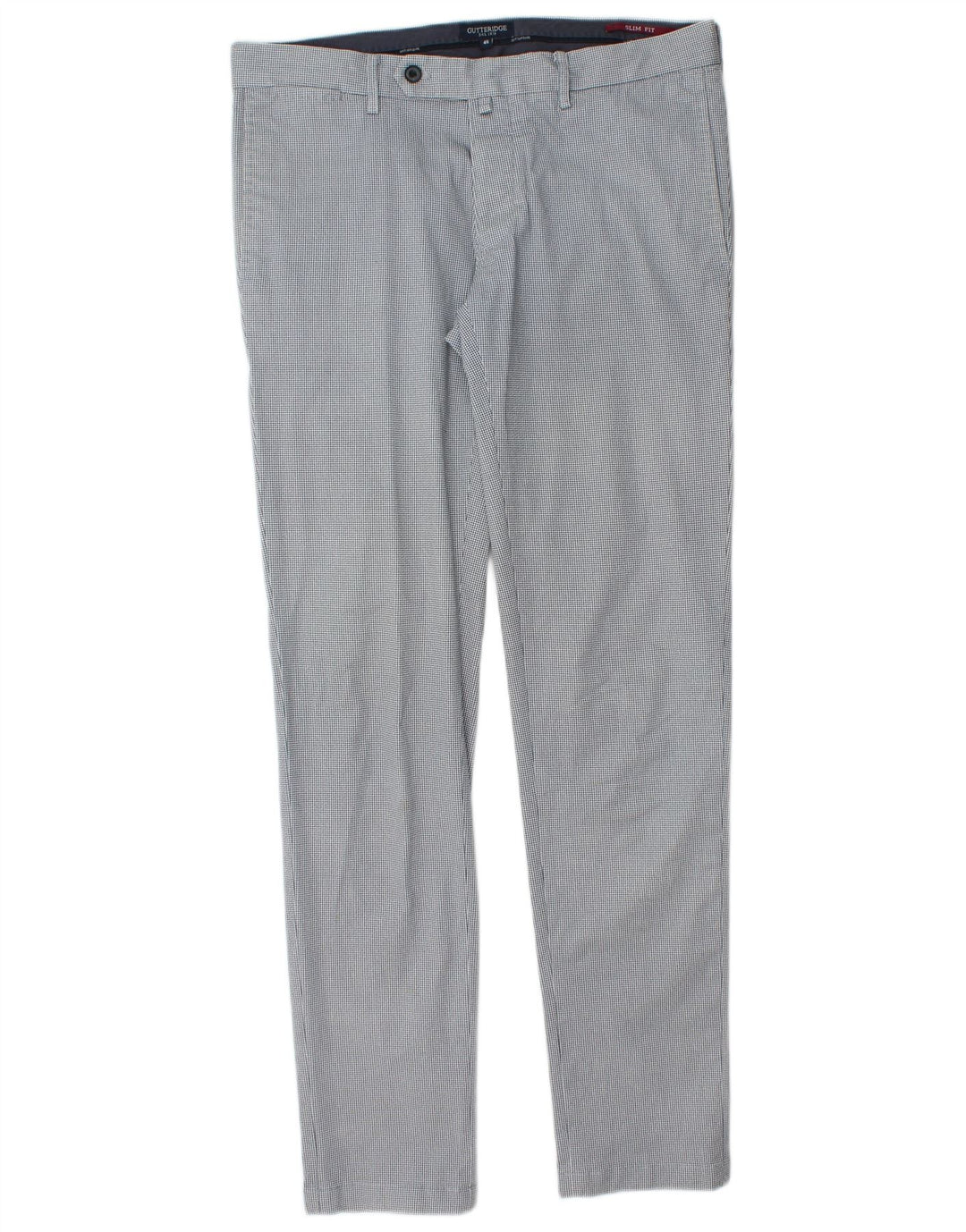 Gutteridge Skinny Suit Bukser til mænd IT 46 Small W32 L32 Blue Houndstooth