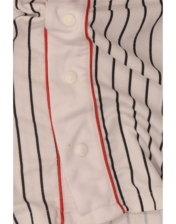 Starter Herre grafisk trøje Top Lille hvid stribet polyester