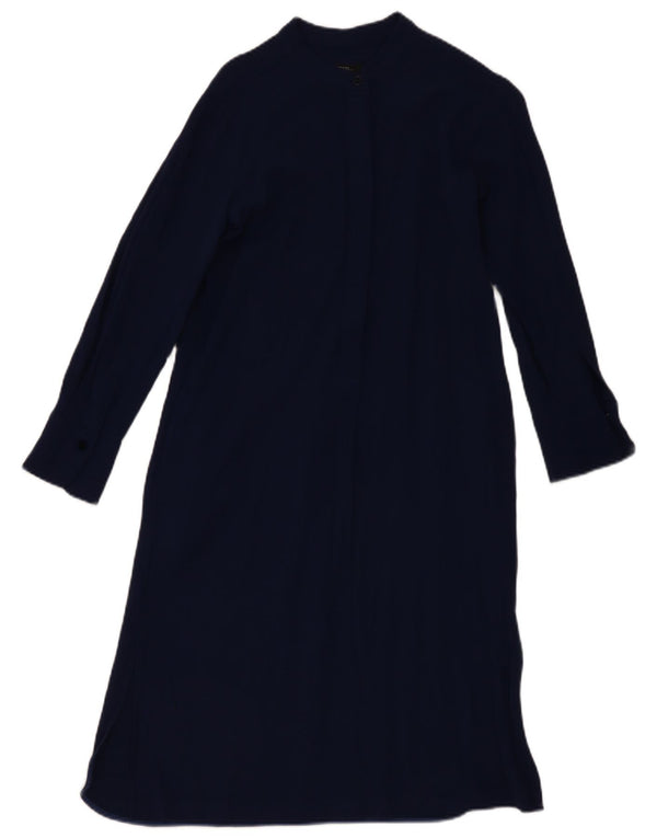 Max Mara Dame Weekend Langærmet Maxikjole UK 14 Medium Navy Blue