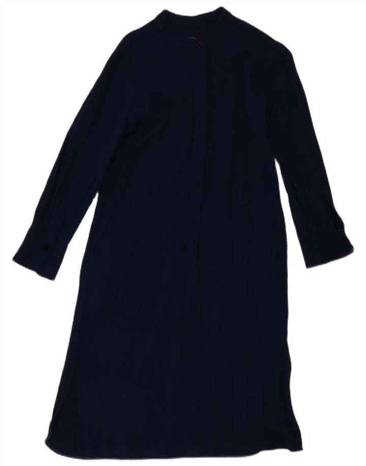 Max Mara Dame Weekend Langærmet Maxikjole UK 14 Medium Navy Blue