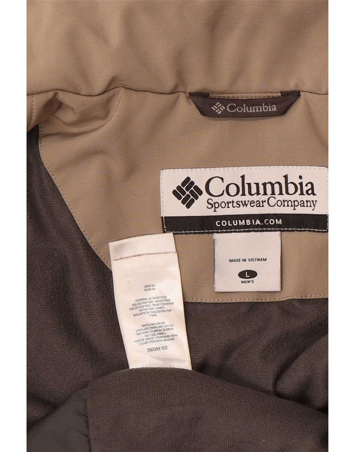 Columbia Herre Windbreaker Jacket UK 40 Large Beige Polyester