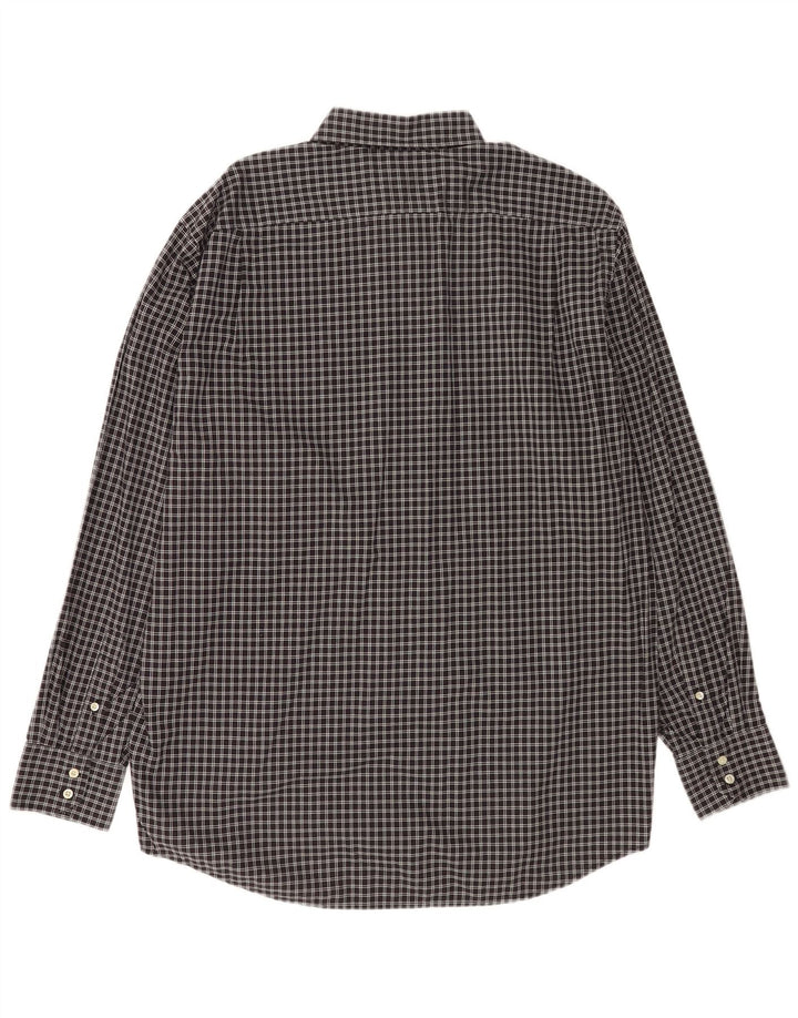 Lacoste herreskjorte str. 44 XL Sort ternet bomuld