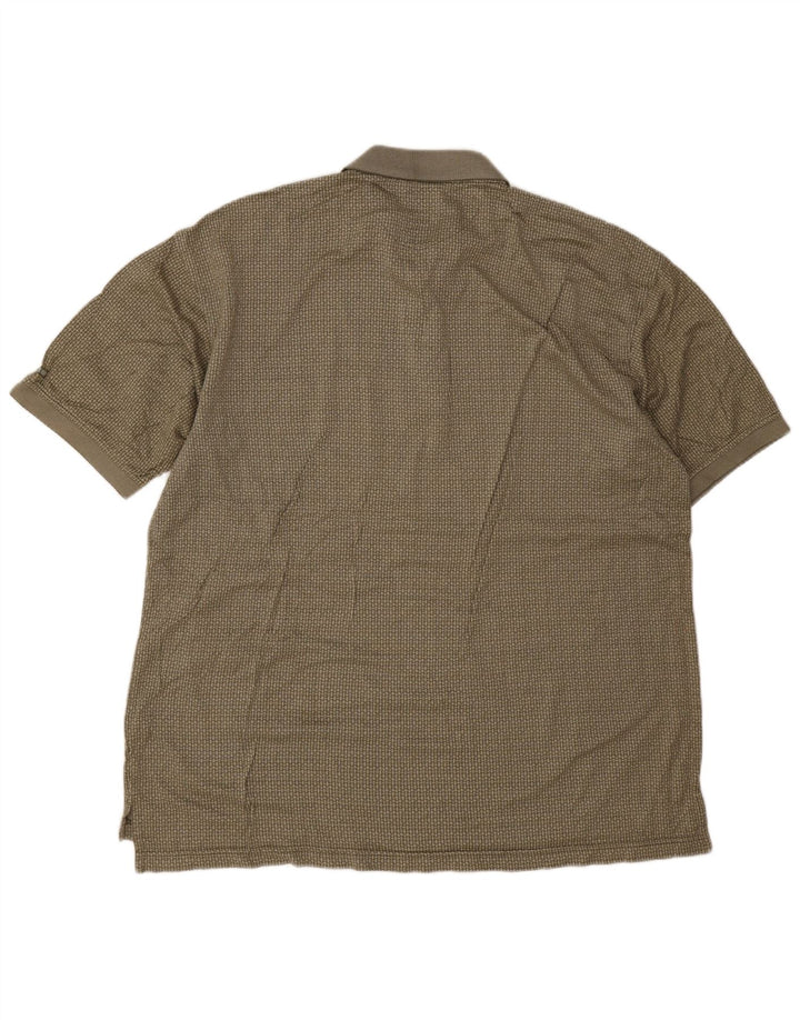 Izod Polo Shirt til mænd XL Khaki Geometrisk Bomuld