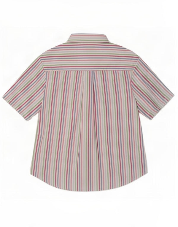 Crew Clothing Womens Short Sleeve Shirt UK 10 Small Multicoloured Striped