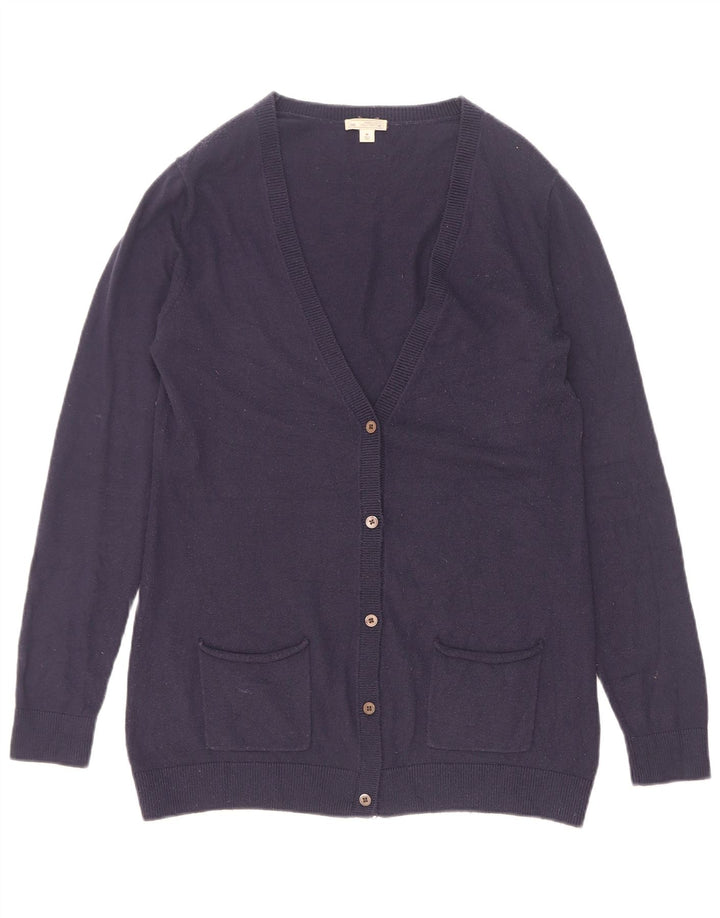 Gap Dame Cardigan Sweater UK 12 Medium Navy Blue Nylon