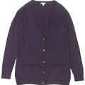 Gap Dame Cardigan Sweater UK 12 Medium Navy Blue Nylon