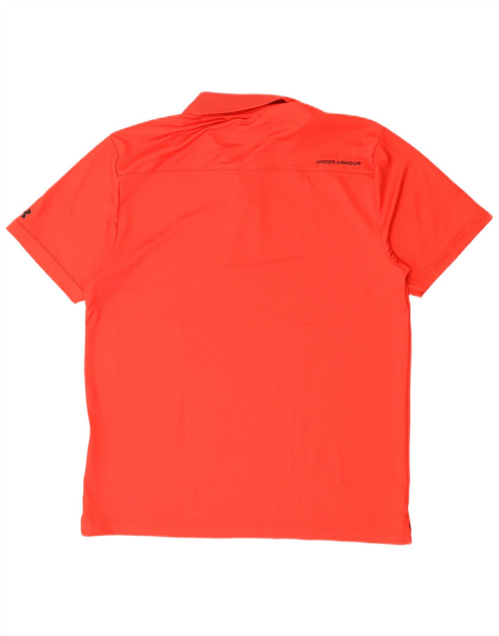 Under Armour Herre Heat Gear Polo Shirt Large Red