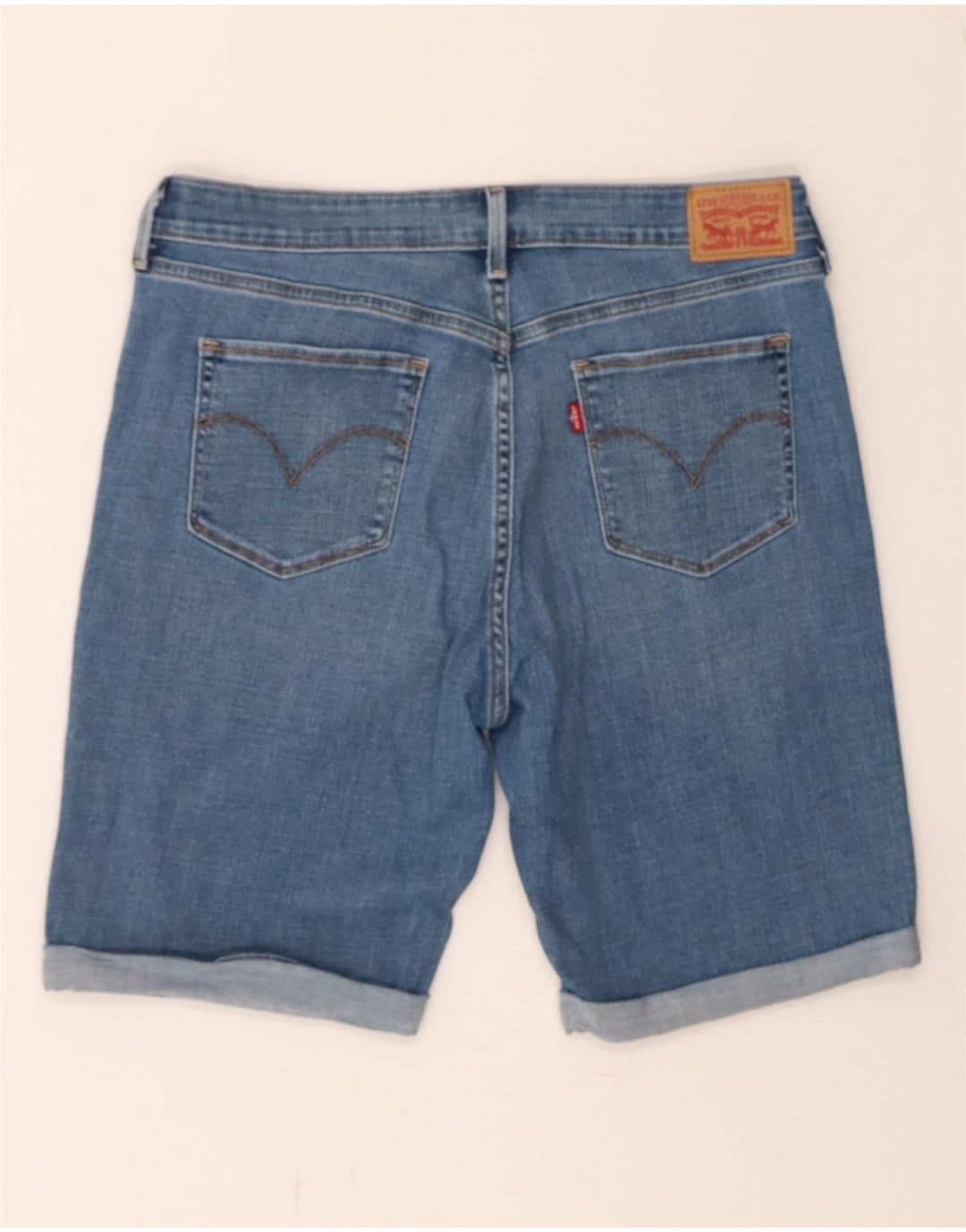 LEVI'S Womens Distressed Denim Shorts W31 Medium Blue Cotton Vintage Levi's and Second-Hand Levi's from Messina Hembry 