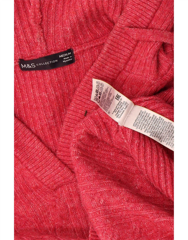Marks & Spencer Dame hættetrøje oversize sweater UK 14 Medium Rød