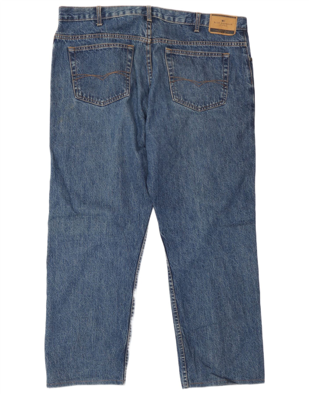 Marks & Spencer Herre Blue Harbor Straight Jeans W40 L26 Blå Bomuld
