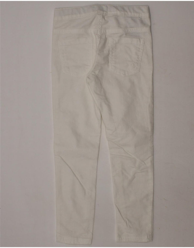 BENETTON Girls Slim Casual Trousers 5-6 Years W21 L19 White Cotton Vintage Benetton and Second-Hand Benetton from Messina Hembry 