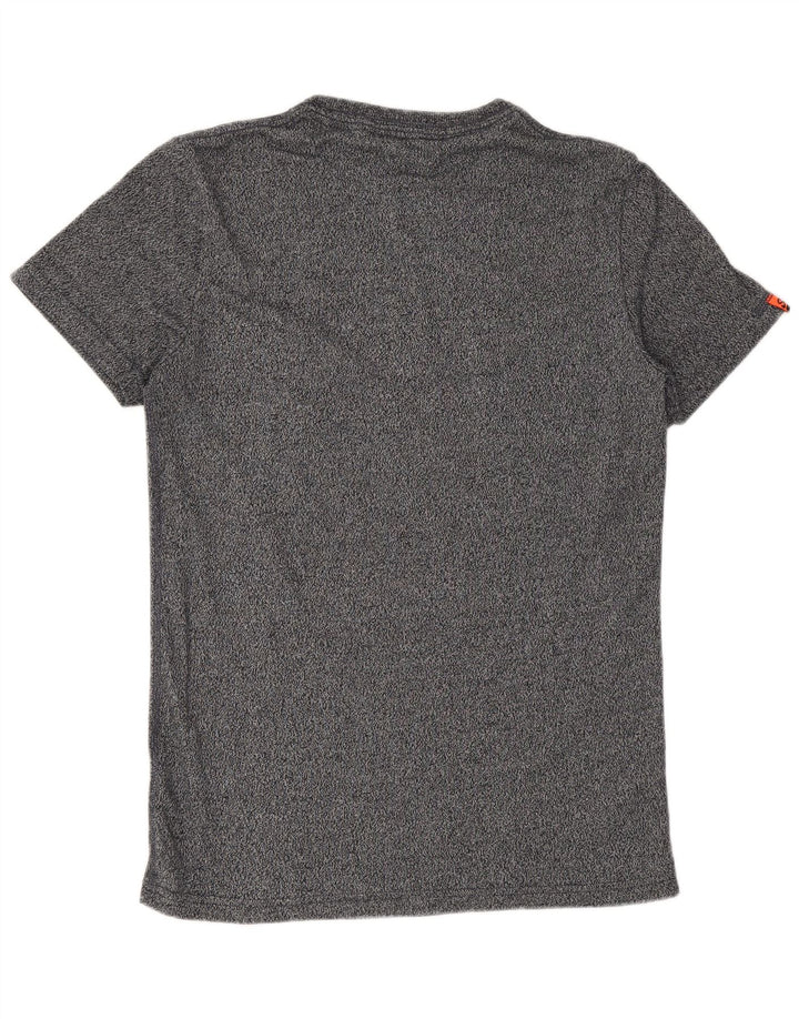 Superdry Grafisk T-shirt top til mænd, lille marineblå flækket bomuld