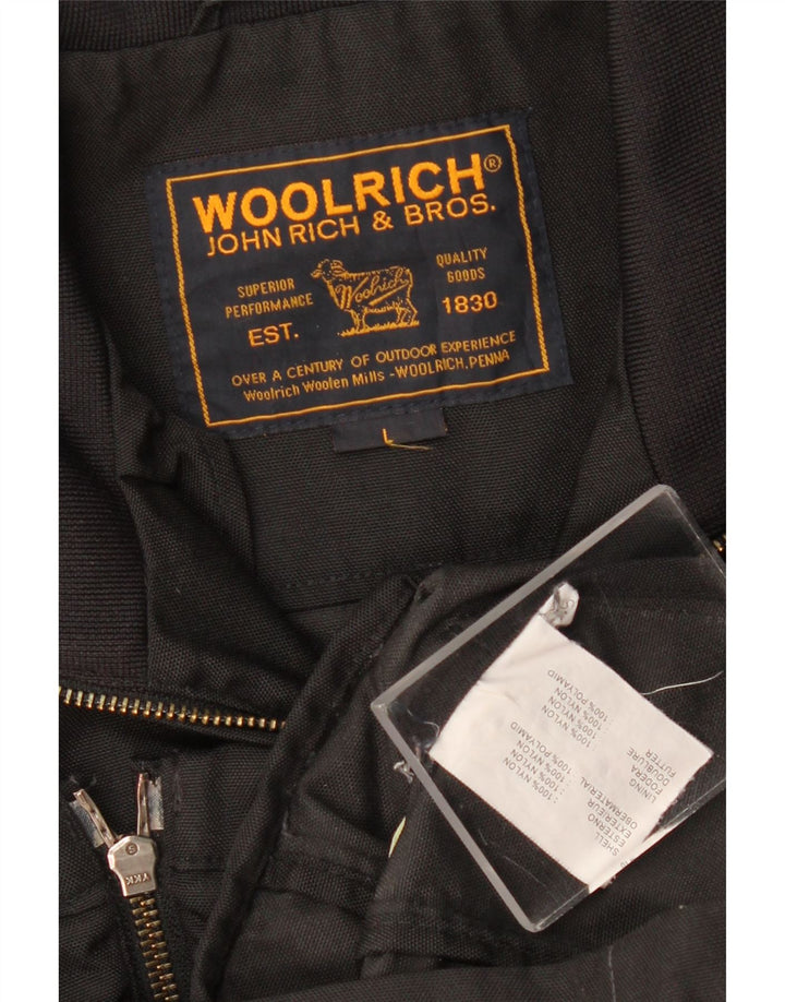 Woolrich Womens Utility Jacket UK 16 Large Black Nylon