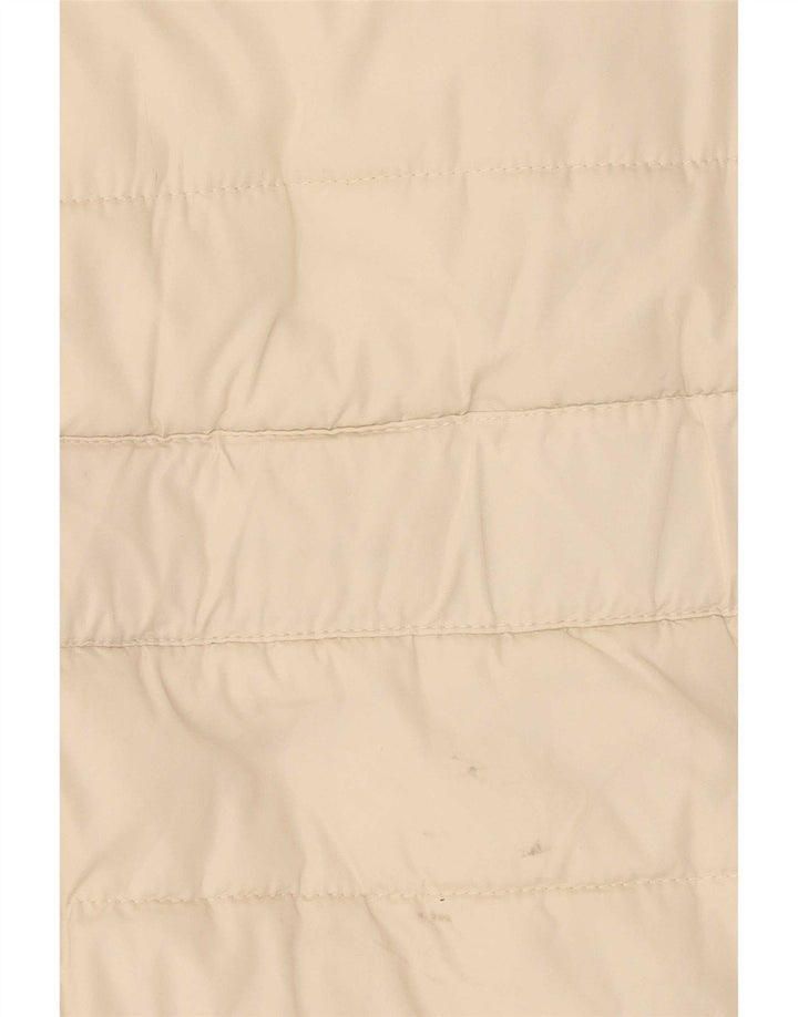 Zara Dame Hætte Polstret Frakke UK 20 2XL Beige Polyester