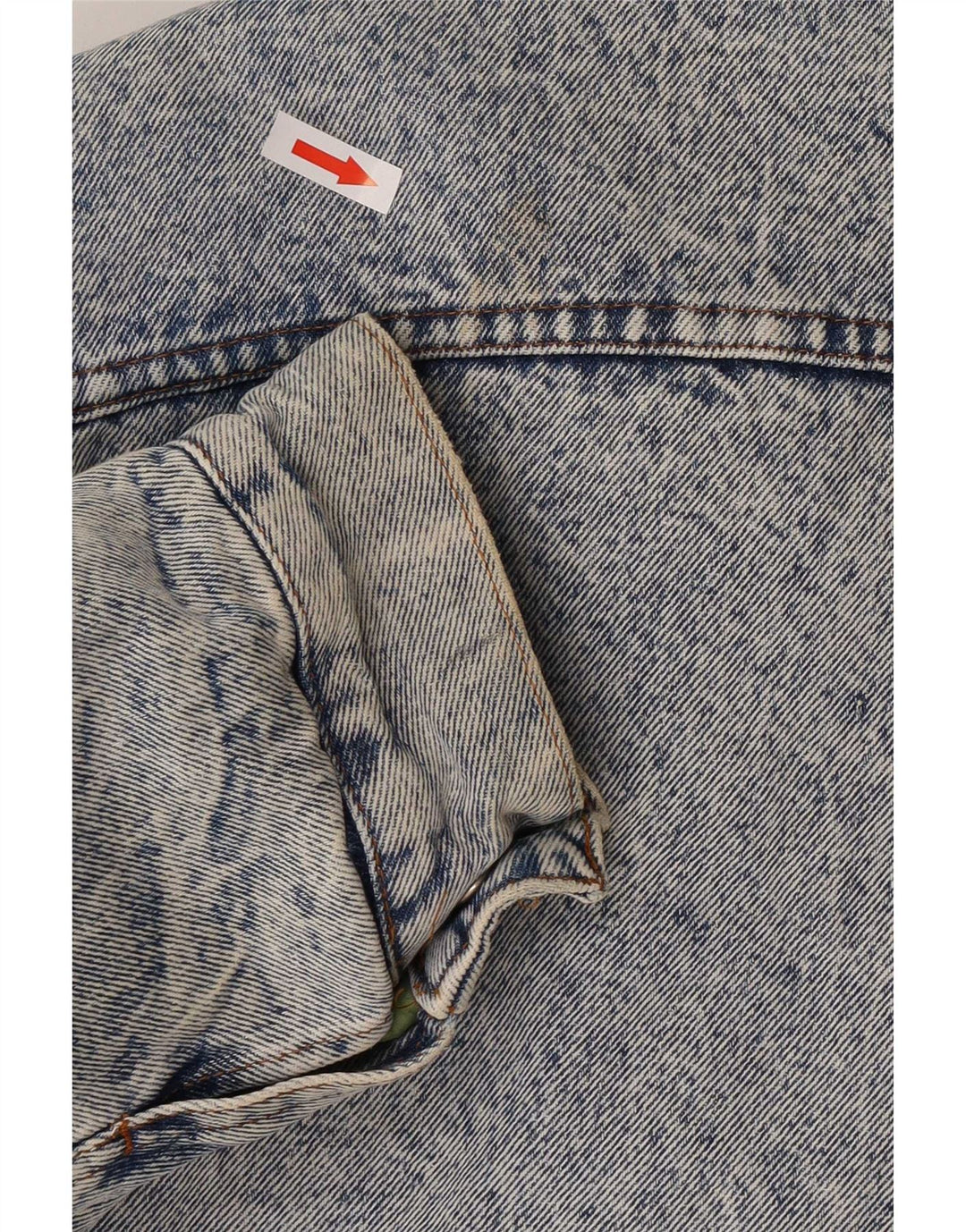 Rifle Herre Sherpa Denim Jacket UK 40 Large Blue