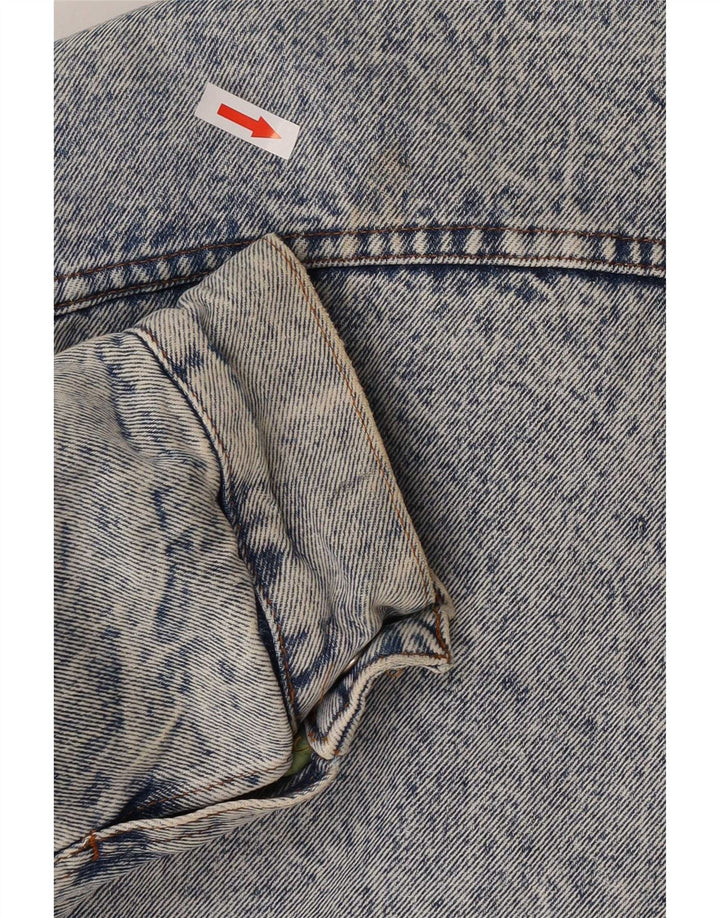 Rifle Herre Sherpa Denim Jacket UK 40 Large Blue