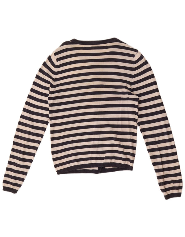 Murphy & Nye Dame Cardigan Sweater UK 12 Medium Navy Blue Nautical