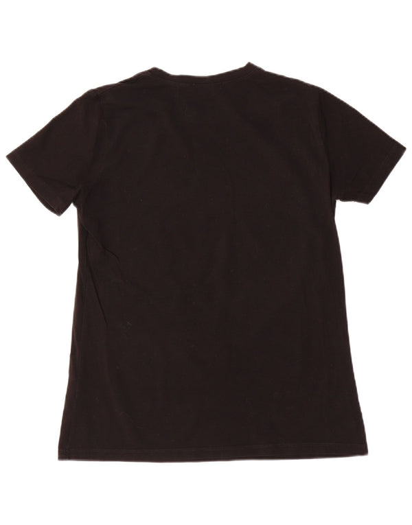 Trussardi Dame Grafisk T-Shirt Top UK 20 2XL Sort Bomuld