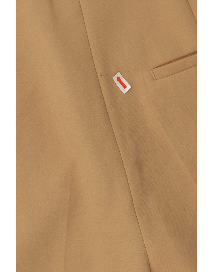 Zara Dame Højtalje Casual Shorts Medium W28 Beige Polyester