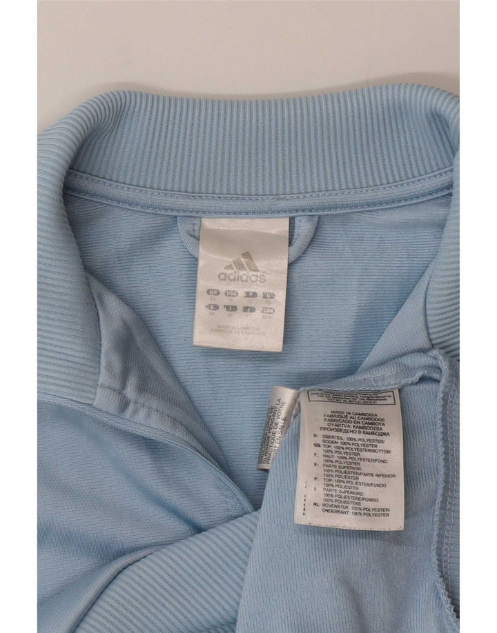 Adidas træningsdragt topjakke til kvinder UK 14 Medium Blue Polyester