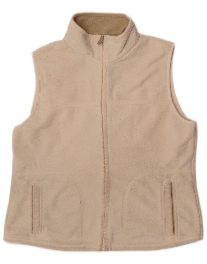 Marks & Spencer Dame St. Michael Fleece Gilet UK 14 Large Off White