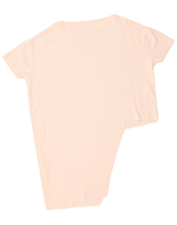 Cos Womens Loose Fit Asymmetric Blouse Top UK 16 Large Pink Viscose