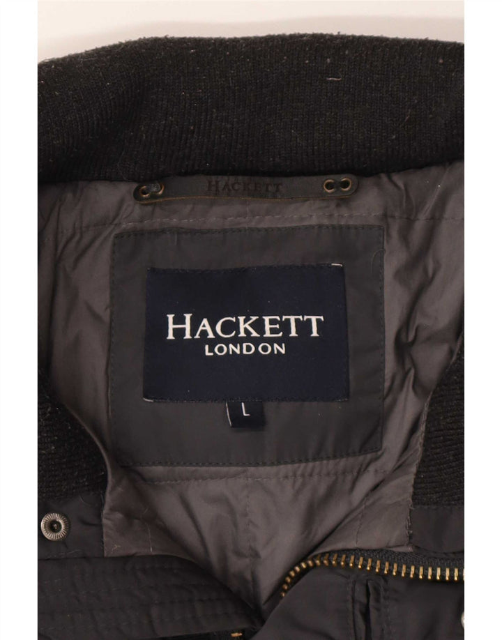 Hackett Herre polstret jakke UK 40 Large Grå Polyester
