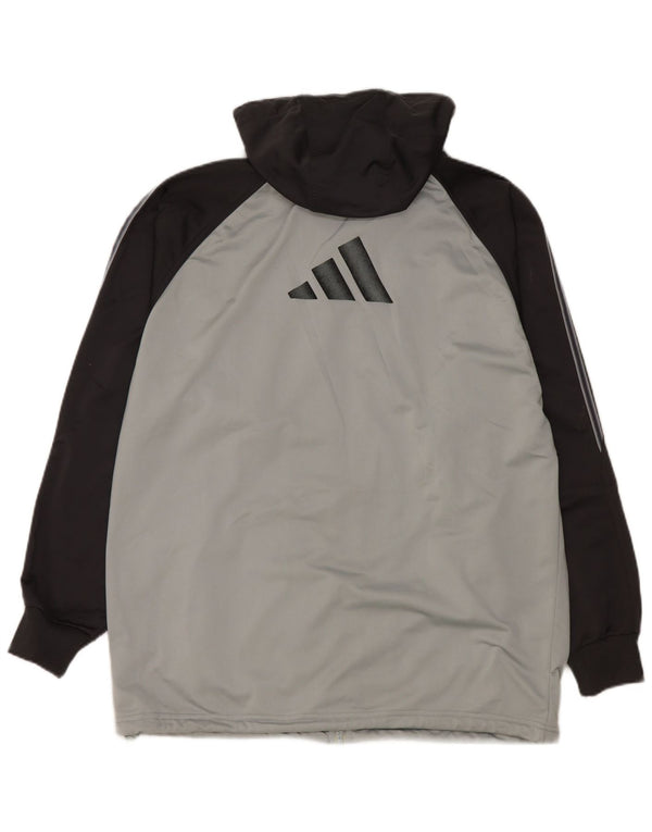 Adidas Herre grafisk træningsdragt Topjakke UK 36/38 Small Grey Colourblock