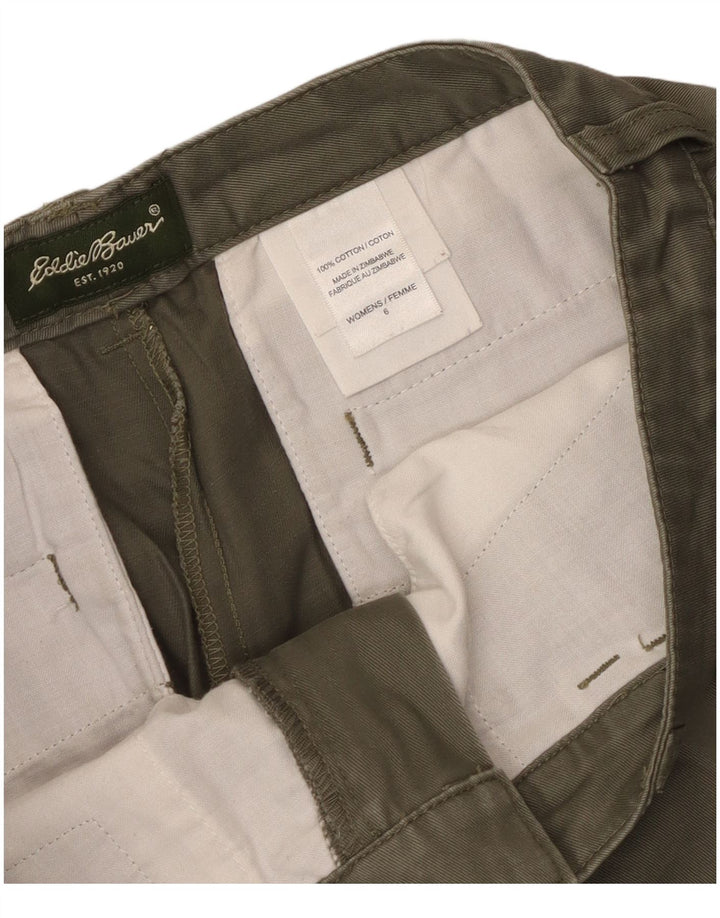 Eddie Bauer Kvinder Casual Shorts US 6 Medium W30 Khaki Bomuld