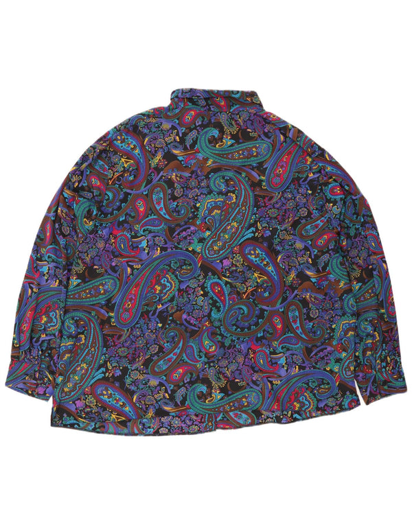 Vintage dameskjorte UK 24 4XL flerfarvet Paisley
