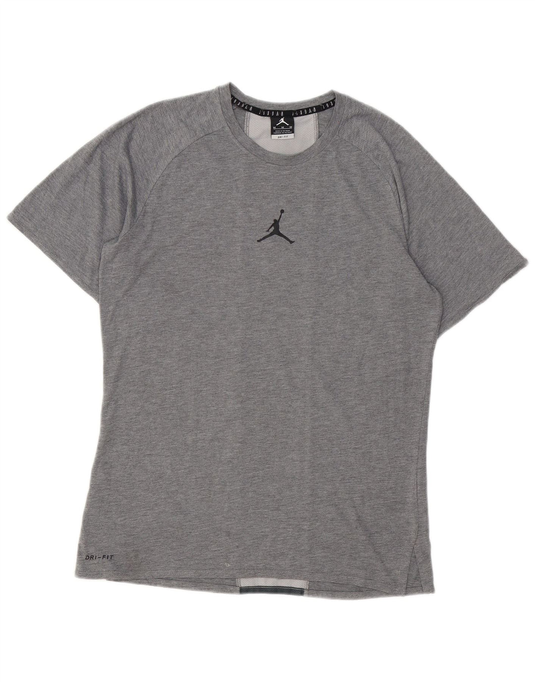 Jordan Herre grafisk T-shirt top mellemgrå farveblok