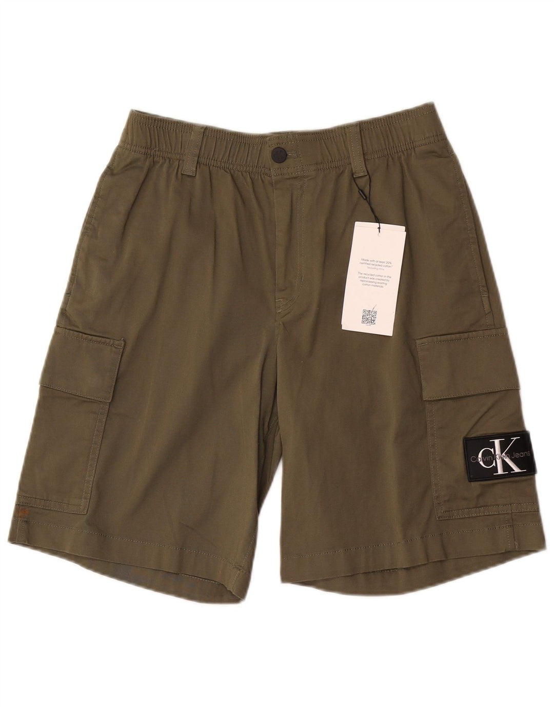 Calvin Klein Herre Cargo Shorts XS W29 Khaki Bomuld