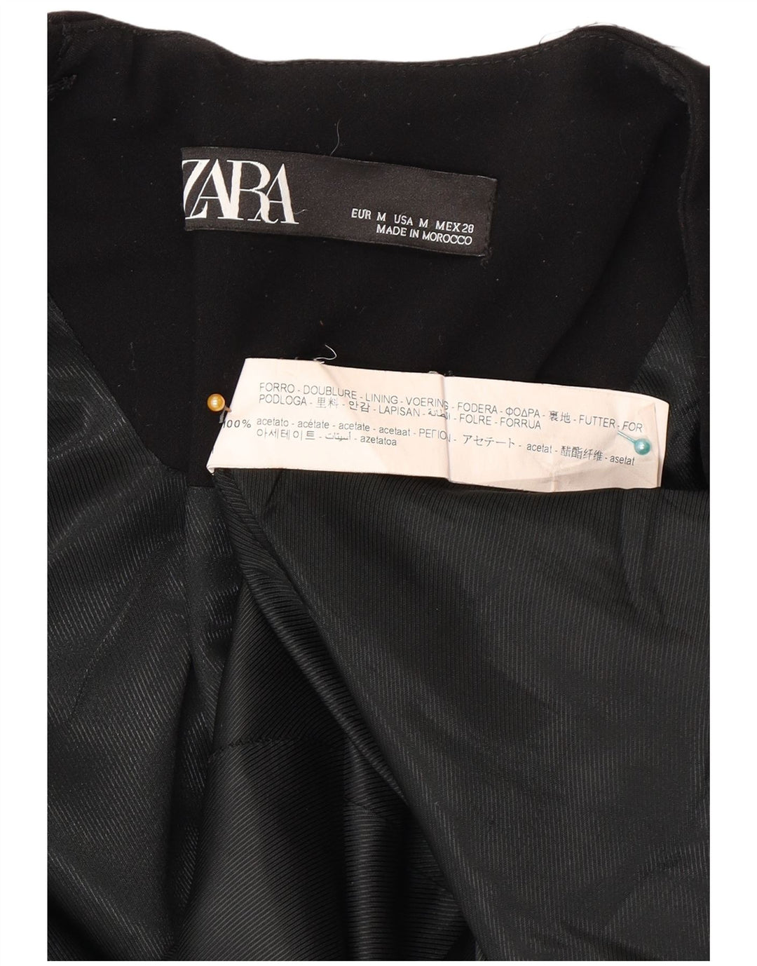 Zara Dame Blazer Jacket UK 12 Medium Sort