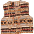 Vintage herrevest mellembeige stribet akryl