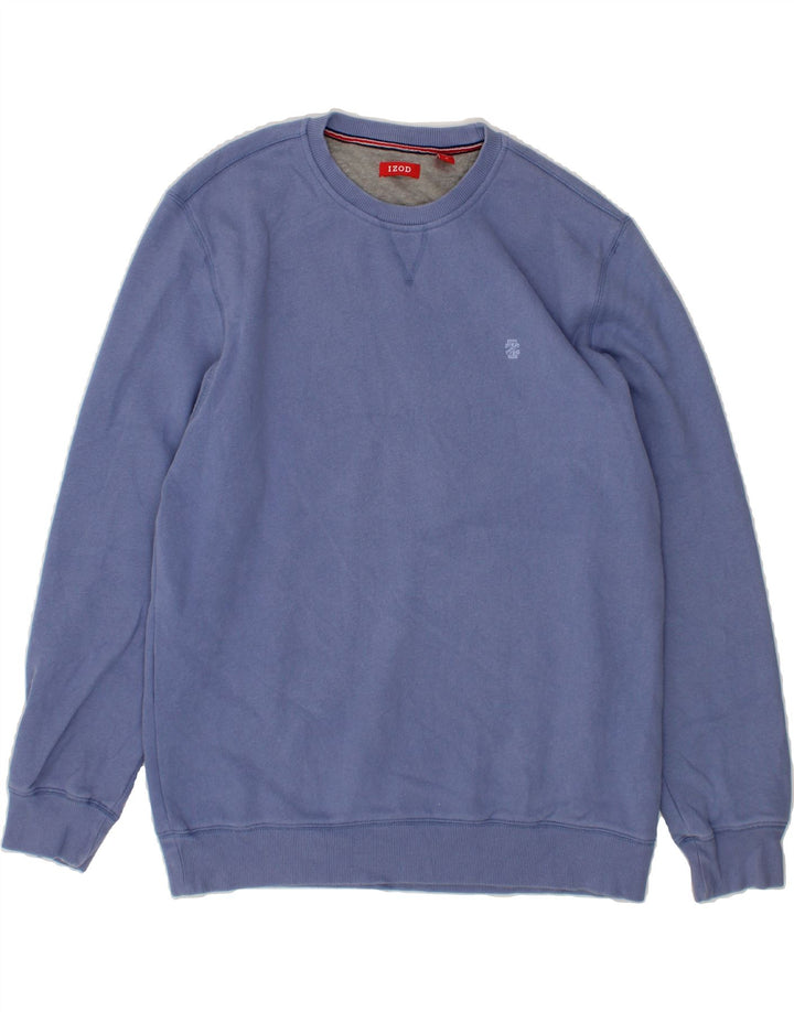 IZOD Mens Sweatshirt Jumper Medium Blue Cotton Vintage Izod and Second-Hand Izod from Messina Hembry 