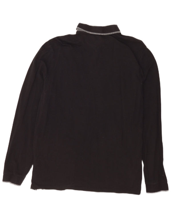 Champion Langærmet Polo Shirt til mænd 2XL Sort Bomuld