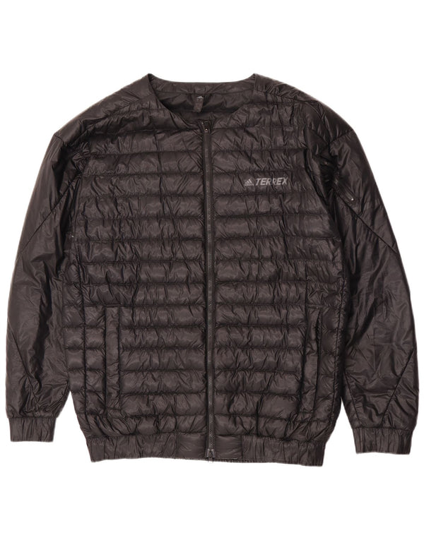 Adidas Polstret Herrejakke UK 38 Medium Sort Nylon