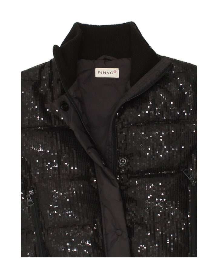 PINKO Girls Padded Jacket 9-10 Years Large Black Polyamide Vintage Pinko and Second-Hand Pinko from Messina Hembry 